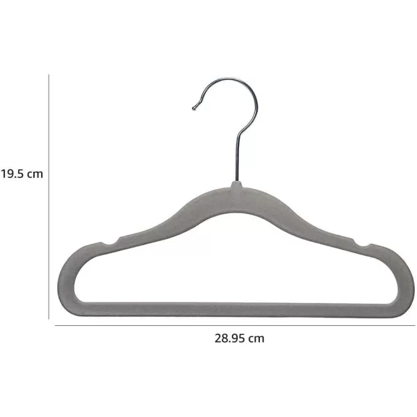 Amazon Basics Kids Velvet NonSlip 116 Clothes Hangers 1 Count Pack of 50 Beige116 30Pack Gray