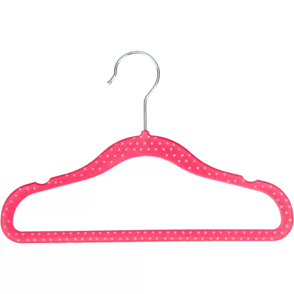 Amazon Basics Kids Velvet NonSlip 116 Clothes Hangers 1 Count Pack of 50 Beige116 50Pack Pink Polka Dot