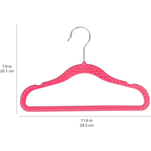 Amazon Basics Kids Velvet NonSlip 116 Clothes Hangers 1 Count Pack of 50 Beige116 50Pack Pink Polka Dot