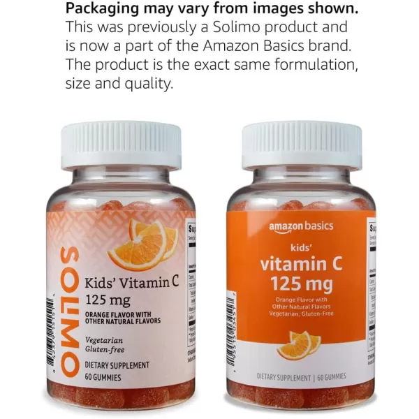 Amazon Basics Kids Vitamin C 125mg Gummies Orange 60 Count Immune Health 2 Month Supply Previously SolimoAmazon Basics Kids Vitamin C 125mg Gummies Orange 60 Count Immune Health 2 Month Supply Previously Solimo