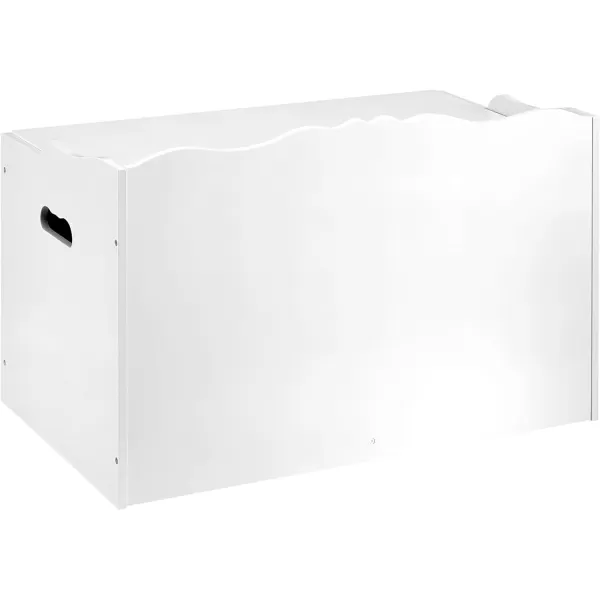 Amazon Basics Kids Wooden Toy Box Storage Chest Gray 30 x 18 x 19White