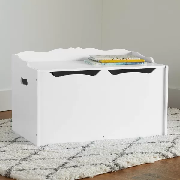 Amazon Basics Kids Wooden Toy Box Storage Chest Gray 30 x 18 x 19White