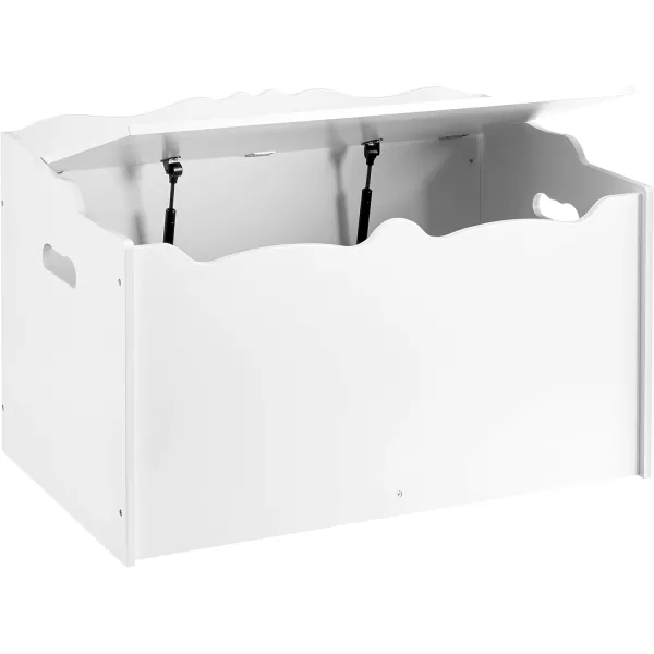 Amazon Basics Kids Wooden Toy Box Storage Chest Gray 30 x 18 x 19White