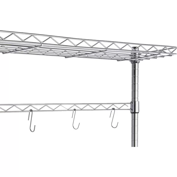 Amazon Basics Kitchen Storage Bakers Rack with Removable Top ChromeBeige 18D x 24 W x 59H14 D x 3583 W x 6331 H