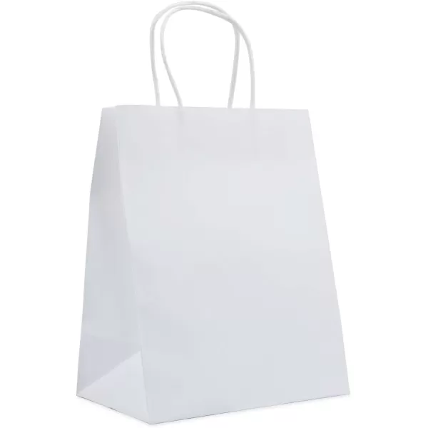 Amazon Basics Kraft Paper Bags with Handles 8x475x10 25Pack WhiteAmazon Basics Kraft Paper Bags with Handles 8x475x10 25Pack White