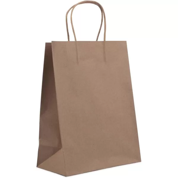 Amazon Basics Kraft Paper Gift Bags with Handles for Birthday 16x6x12 Brown 50 Pack100 Count Pack of 1 8 x 425 x 105 Brown