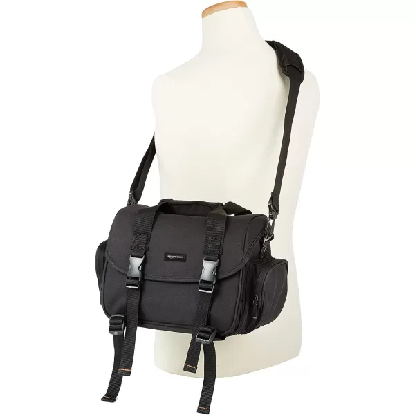 Amazon Basics Large DSLR Gadget Bag Black with Orange Interior SolidLarge Orange Interior