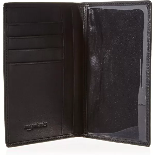 Amazon Basics Leather RFID Blocking Passport Holder Wallet  6 x 4 Inches BlackBlack