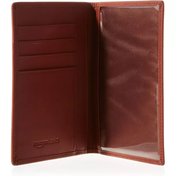 Amazon Basics Leather RFID Blocking Passport Holder Wallet  6 x 4 Inches BlackBrown