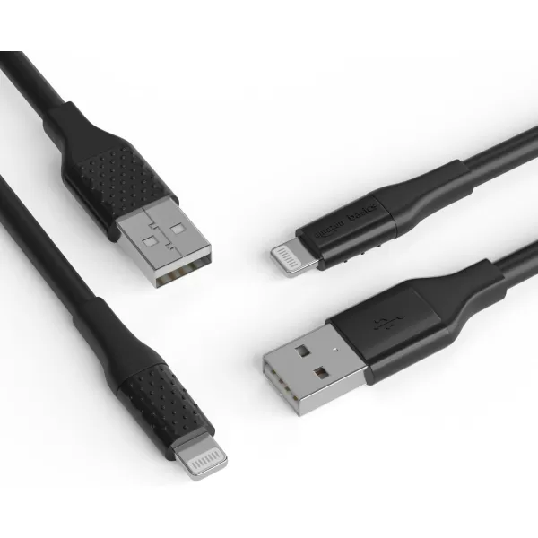 Amazon Basics Lightning to USBA Cable for iPhone 10 Feet White10ft 1Pack Black  A