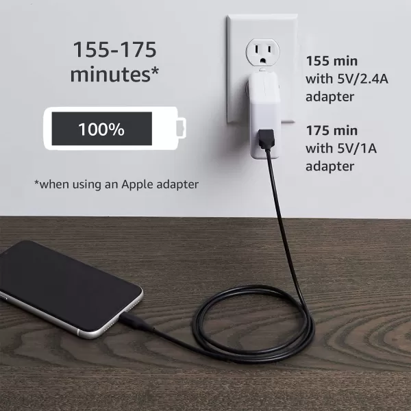 Amazon Basics Lightning to USBA Cable for iPhone 10 Feet White3 Feet 1Pack Black