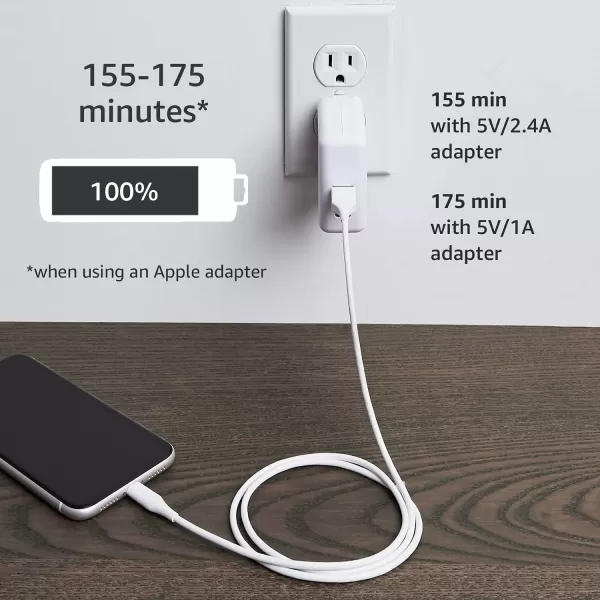Amazon Basics Lightning to USBA Cable for iPhone 10 Feet White3 Feet 1Pack White
