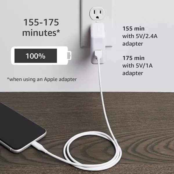 Amazon Basics Lightning to USBA Cable for iPhone 10 Feet White3 Feet 2Pack White