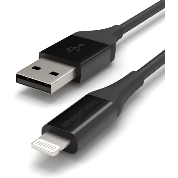 Amazon Basics Lightning to USBA Cable for iPhone 10 Feet White6 Feet 1Pack Black