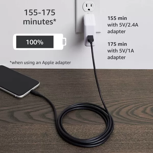 Amazon Basics Lightning to USBA Cable for iPhone 10 Feet White6 Feet 2Pack Black