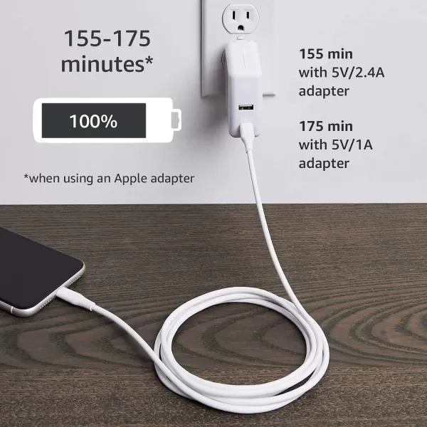 Amazon Basics Lightning to USBA Cable for iPhone 10 Feet White6 Feet 2Pack White