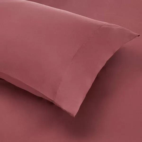 Amazon Basics Lightweight Microfiber BedinaBag Comforter 5Piece Bedding Set TwinTwin XL Navy with Simple PlaidBurgundy Simple Plaid King