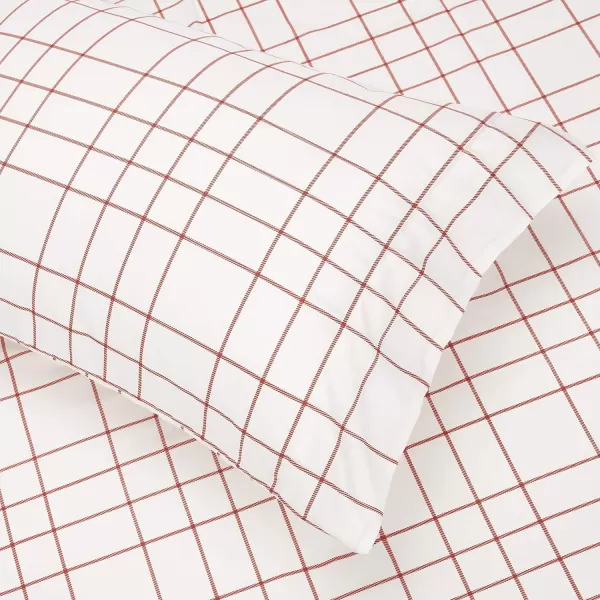 Amazon Basics Lightweight Microfiber BedinaBag Comforter 5Piece Bedding Set TwinTwin XL Navy with Simple PlaidRed Simple Stripe King