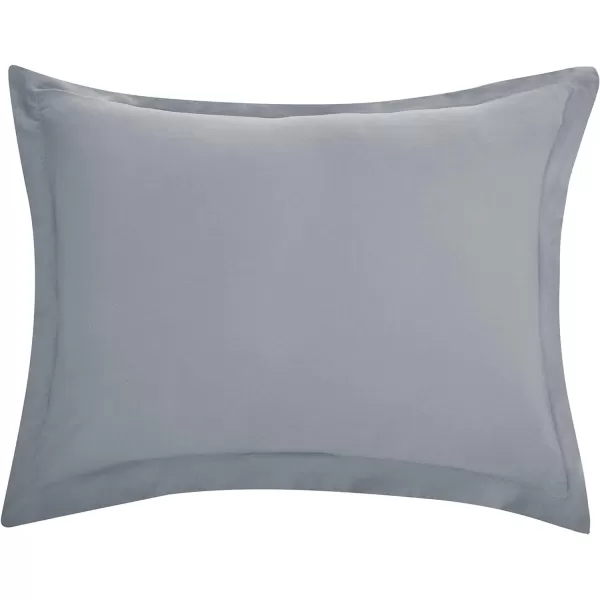 Amazon Basics Lightweight Microfiber Duvet Cover Set with Snap Buttons FullQueen Bright WhiteDark Grey FullQueen Zipper