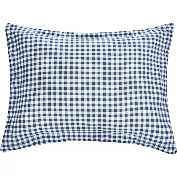 Amazon Basics Lightweight Microfiber Duvet Cover Set with Snap Buttons FullQueen Bright WhiteGingham Plaid TwinTwin XL Zipper