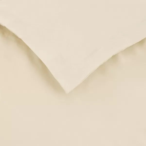 Amazon Basics Lightweight Microfiber Duvet Cover Set with Snap Buttons FullQueen Bright WhiteSandy Beige FullQueen Zipper