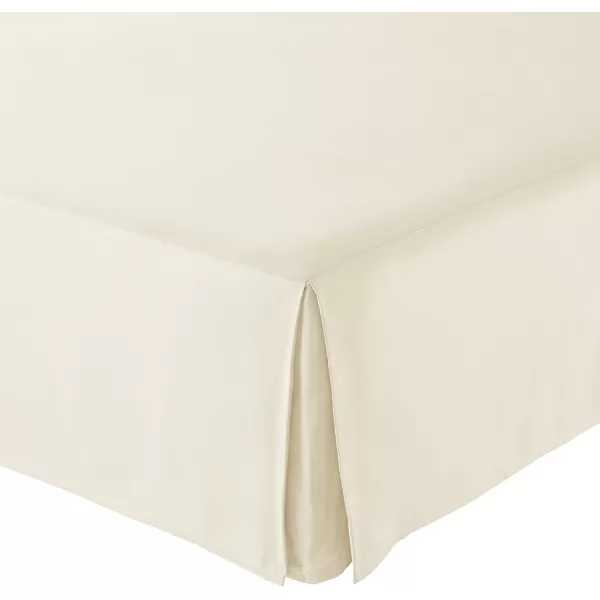 Amazon Basics Lightweight Pleated Bed Skirt Queen Dark GreyFull Beige