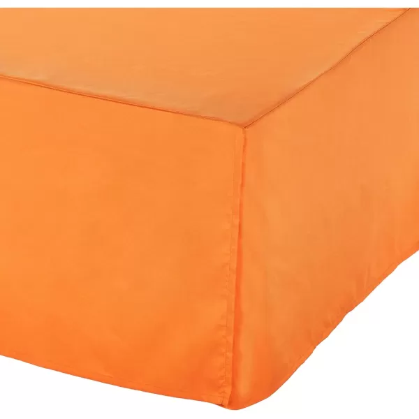 Amazon Basics Lightweight Pleated Bed Skirt Queen Dark GreyFull Bright Orange