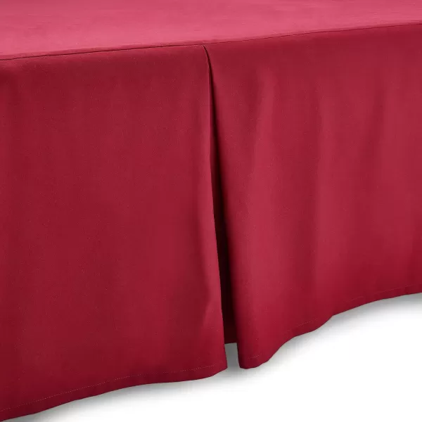 Amazon Basics Lightweight Pleated Bed Skirt Queen Dark GreyFull Burgundy