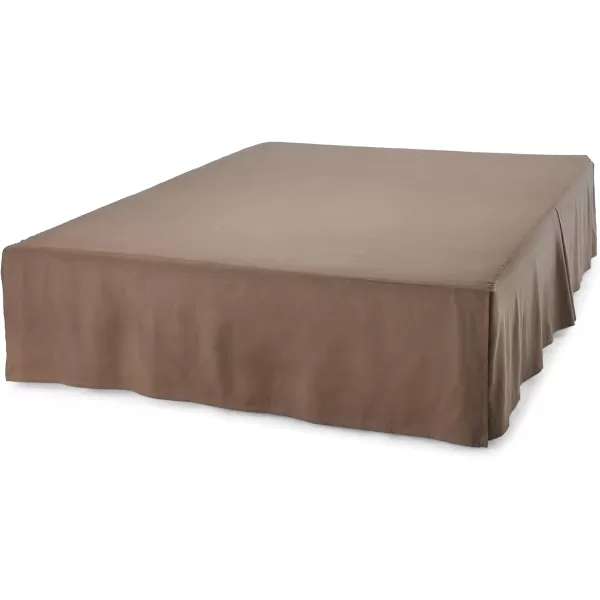 Amazon Basics Lightweight Pleated Bed Skirt Queen Dark GreyFull Chocolate