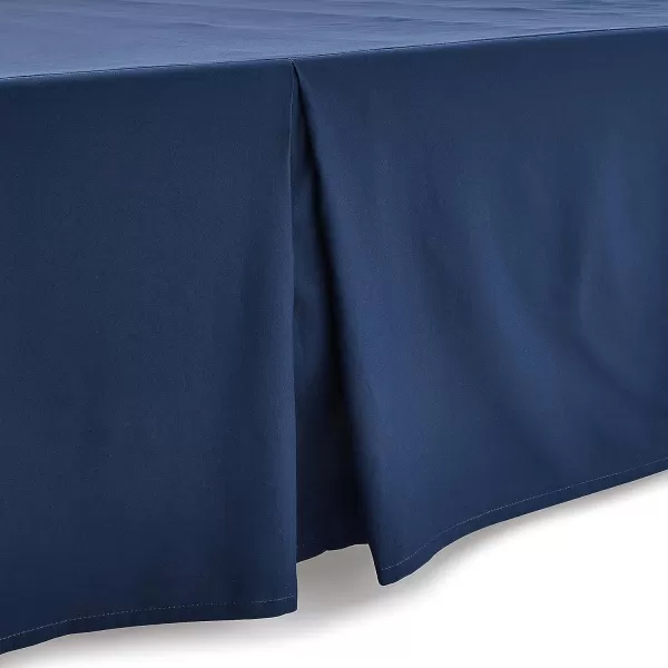 Amazon Basics Lightweight Pleated Bed Skirt Queen Dark GreyFull Navy Blue