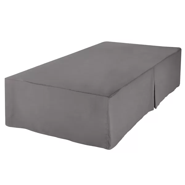 Amazon Basics Lightweight Pleated Bed Skirt Queen Dark GreyFull Stone Gray