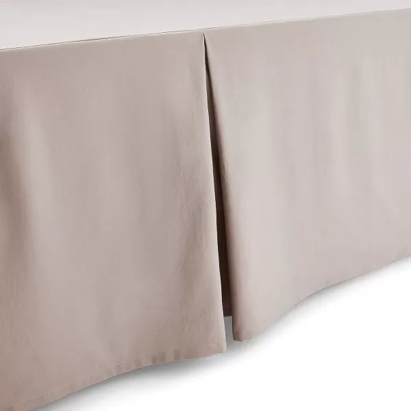 Amazon Basics Lightweight Pleated Bed Skirt Queen Dark GreyFull Taupe