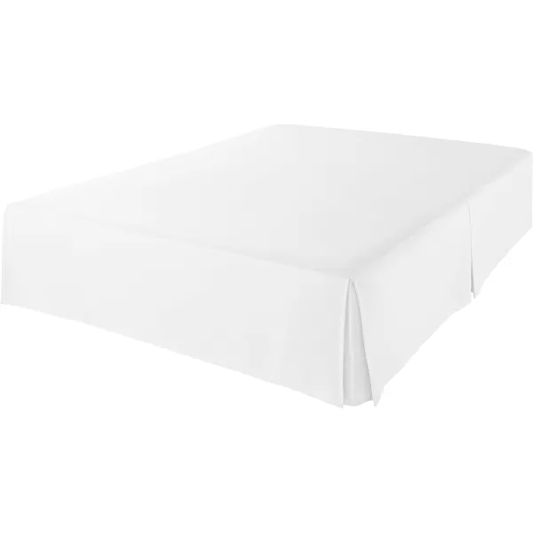 Amazon Basics Lightweight Pleated Bed Skirt Queen Dark GreyKing Bright White