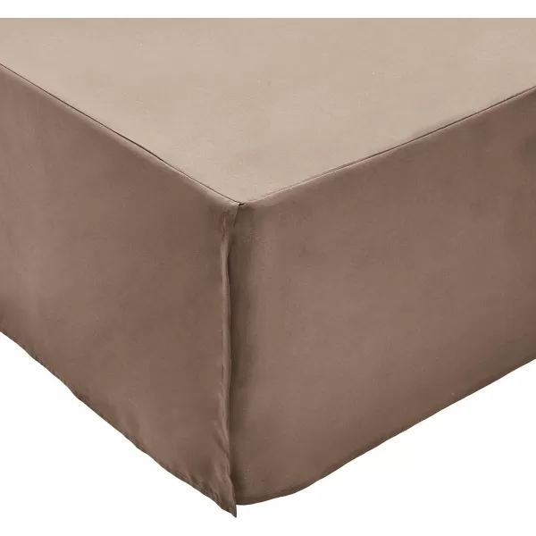 Amazon Basics Lightweight Pleated Bed Skirt Queen Dark GreyKing Chocolate