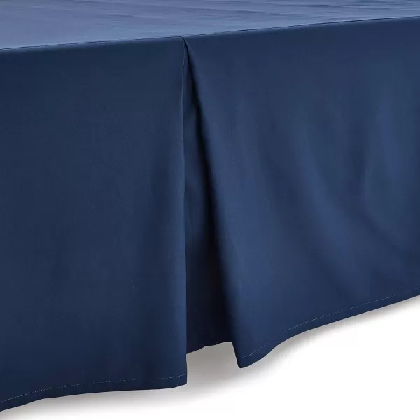 Amazon Basics Lightweight Pleated Bed Skirt Queen Dark GreyKing Navy Blue