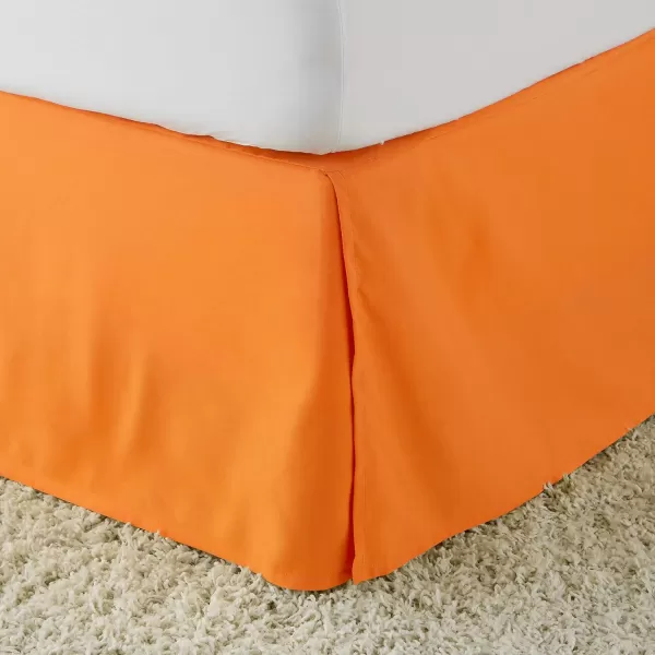 Amazon Basics Lightweight Pleated Bed Skirt Queen Dark GreyTwin Bright Orange