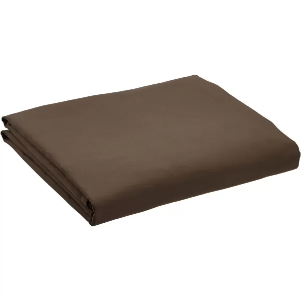 Amazon Basics Lightweight Ruffled Bed Skirt Classic Style Soft and Stylish 100 Microfiber With 16 Drop Queen Bright White SolidKing Chocolate