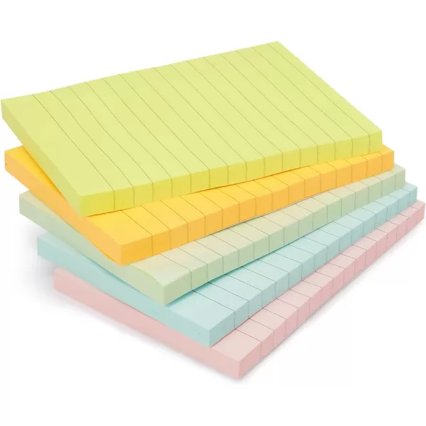 Amazon Basics Lined Sticky Notes 4 x 6Inch Assorted Colors 5PackAmazon Basics Lined Sticky Notes 4 x 6Inch Assorted Colors 5Pack