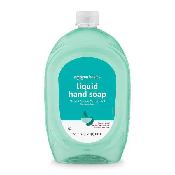Amazon Basics Liquid Hand Soap Refill Mango amp Coconut Water Scent TriclosanFree 50 Fl Oz Pack of 2Mango amp Coconut Water 50 Fl Oz Pack of 2