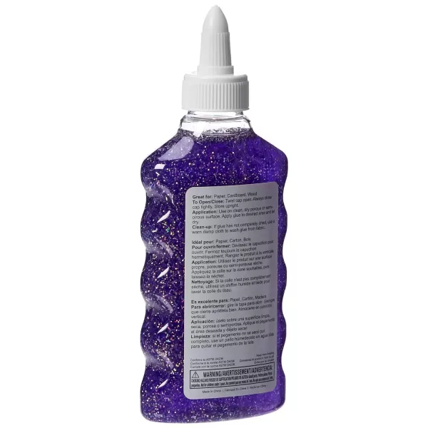 Amazon Basics Liquid Washable Glitter Glue Assorted Colors Purple Pink Red Blue 177ml 6 oz Each 4CountPurple Pink Red Blue 4Count