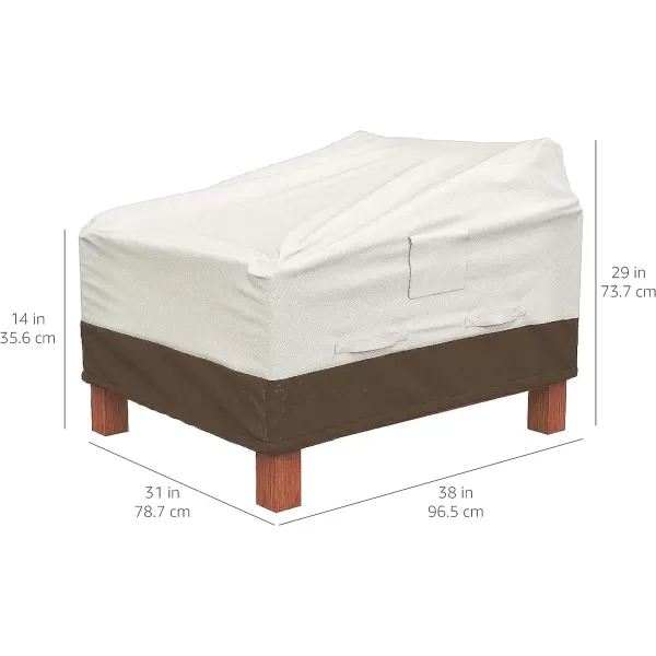 Amazon Basics Lounge DeepSeat Outdoor Patio Furniture Cover Set of 2 Beige  TanAmazon Basics Lounge DeepSeat Outdoor Patio Furniture Cover Set of 2 Beige  Tan