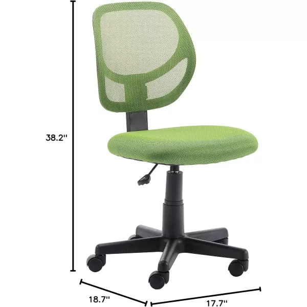Amazon Basics LowBack Computer Task Office Desk Chair with Swivel Casters 2125D x 225W x 38H BlueGreen