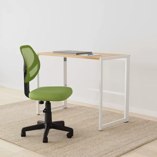Amazon Basics LowBack Computer Task Office Desk Chair with Swivel Casters 2125D x 225W x 38H BlueGreen