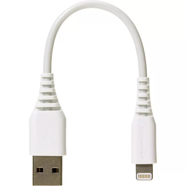 Amazon Basics MFiCertified Lightning to USB A Cable for Apple iPhone and iPad  4 Inches 10 Centimeters  WhiteWhite 4 in