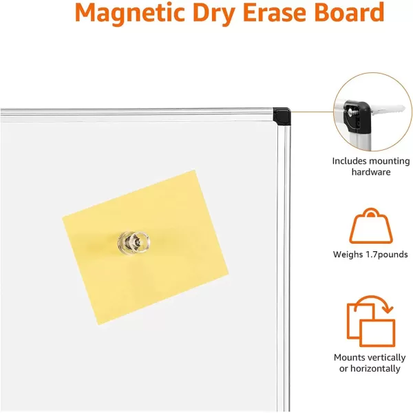 Amazon Basics Magnetic Dry Erase White Board 36 x 24Inch Aluminum Frame SilverWhite18x24 Magnetic Aluminum Frame