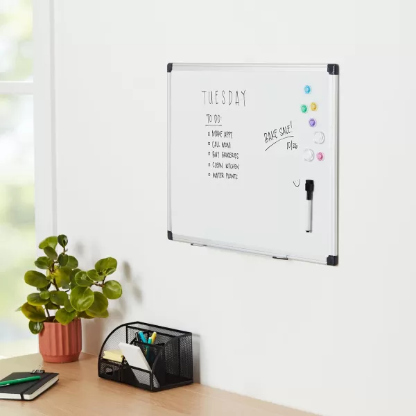 Amazon Basics Magnetic Dry Erase White Board 36 x 24Inch Aluminum Frame SilverWhite18x24 Magnetic Aluminum Frame
