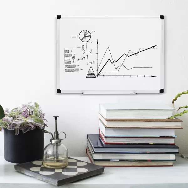Amazon Basics Magnetic Dry Erase White Board 36 x 24Inch Aluminum Frame SilverWhite18x24 Magnetic Aluminum Frame