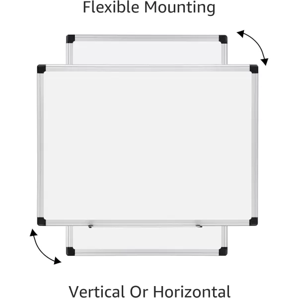 Amazon Basics Magnetic Dry Erase White Board 36 x 24Inch Aluminum Frame SilverWhite18x24 Magnetic Aluminum Frame