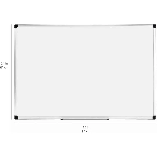 Amazon Basics Magnetic Dry Erase White Board 36 x 24Inch Aluminum Frame SilverWhite24 x 36 Magnetic Aluminum Frame