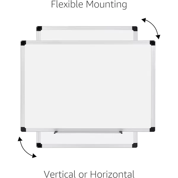 Amazon Basics Magnetic Dry Erase White Board 36 x 24Inch Aluminum Frame SilverWhite36 x 48 Magnetic Aluminum Frame